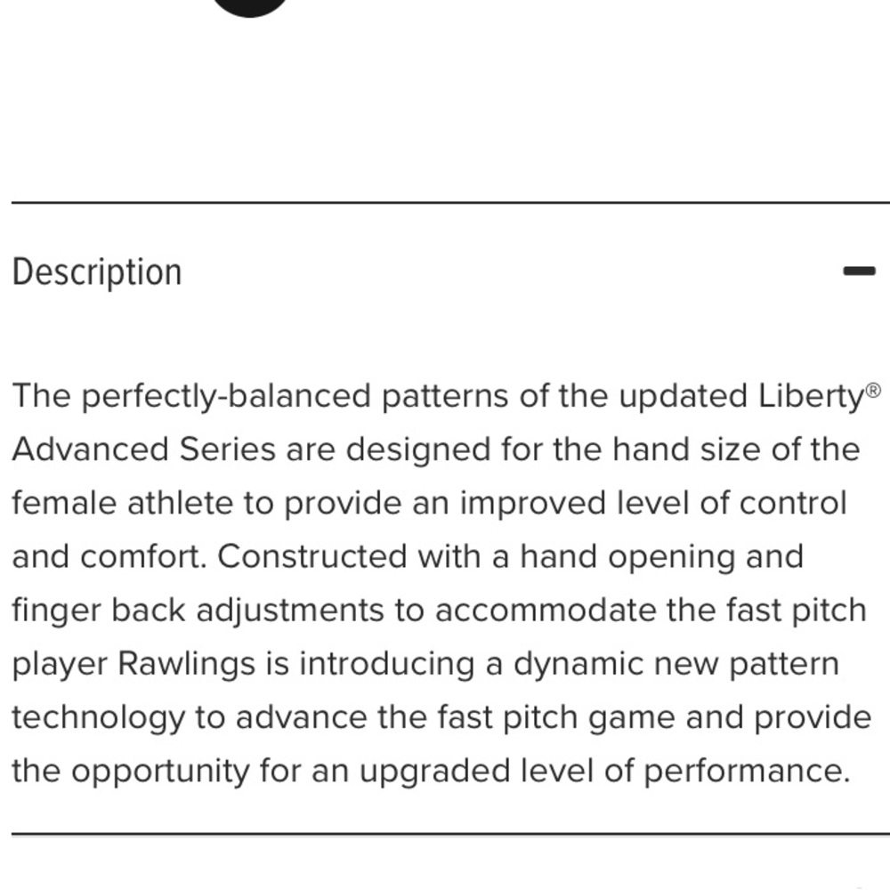 Rawlings RLA125FS-15WNS Liberty Advanced Fastpitch Softball Glove Bundle - Picture 13 of 15